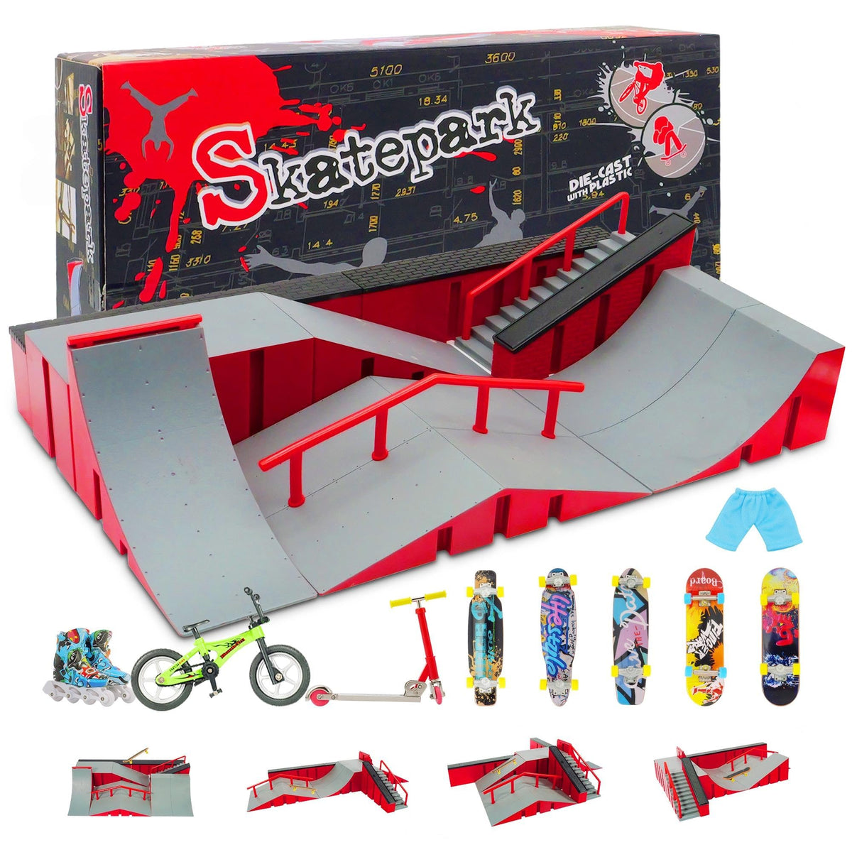 BCY Hohipi fingerboard park setup for imaginative play and stunts