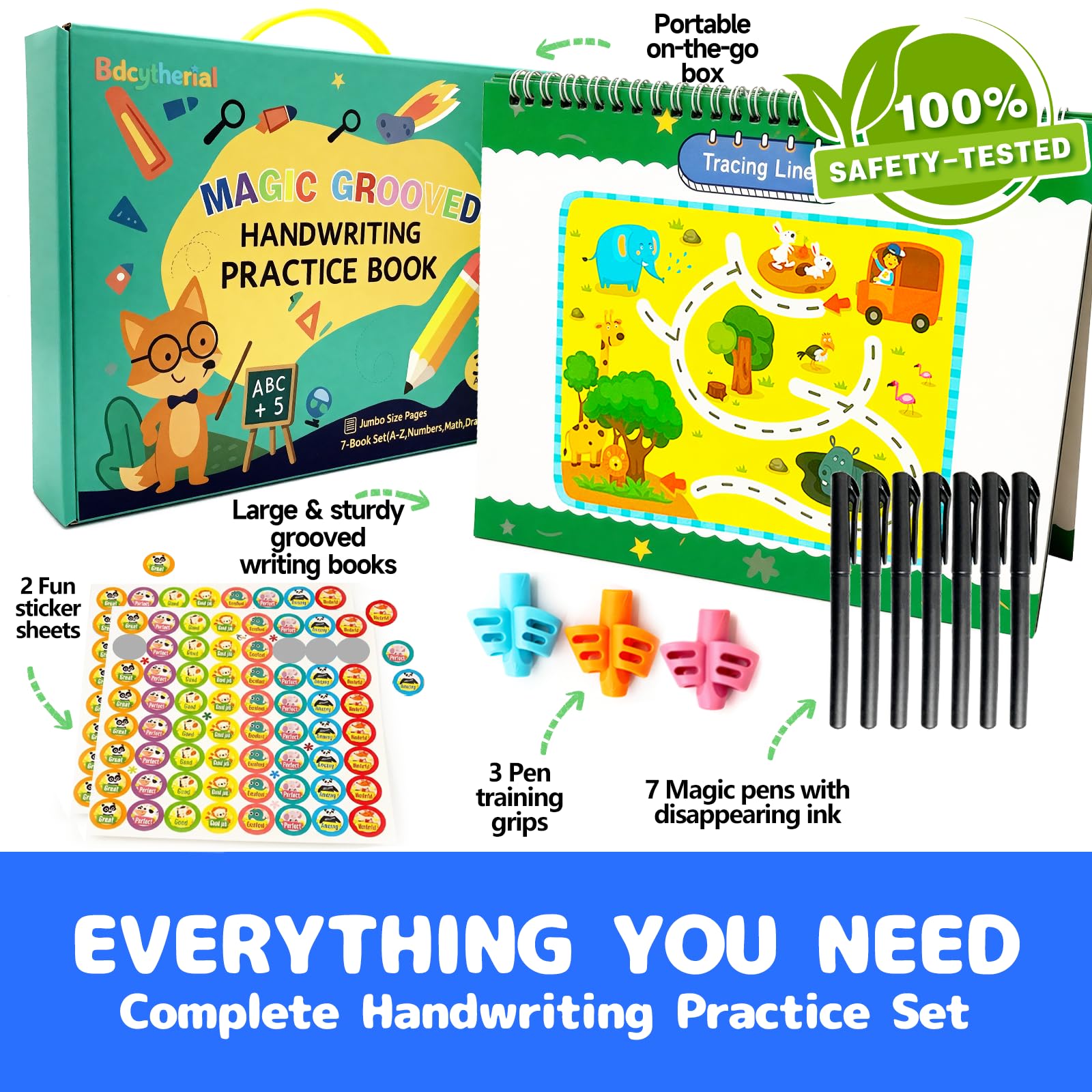 Bdcytherial 7-in-1 learning bundle blends handwriting, math, and drawing