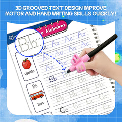 Bdcytherial silicone grips provide comfortable writing during learning sessions