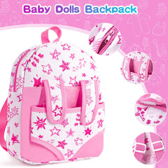 BDDOLL 12in baby doll nipple included for authentic feeding role-play.