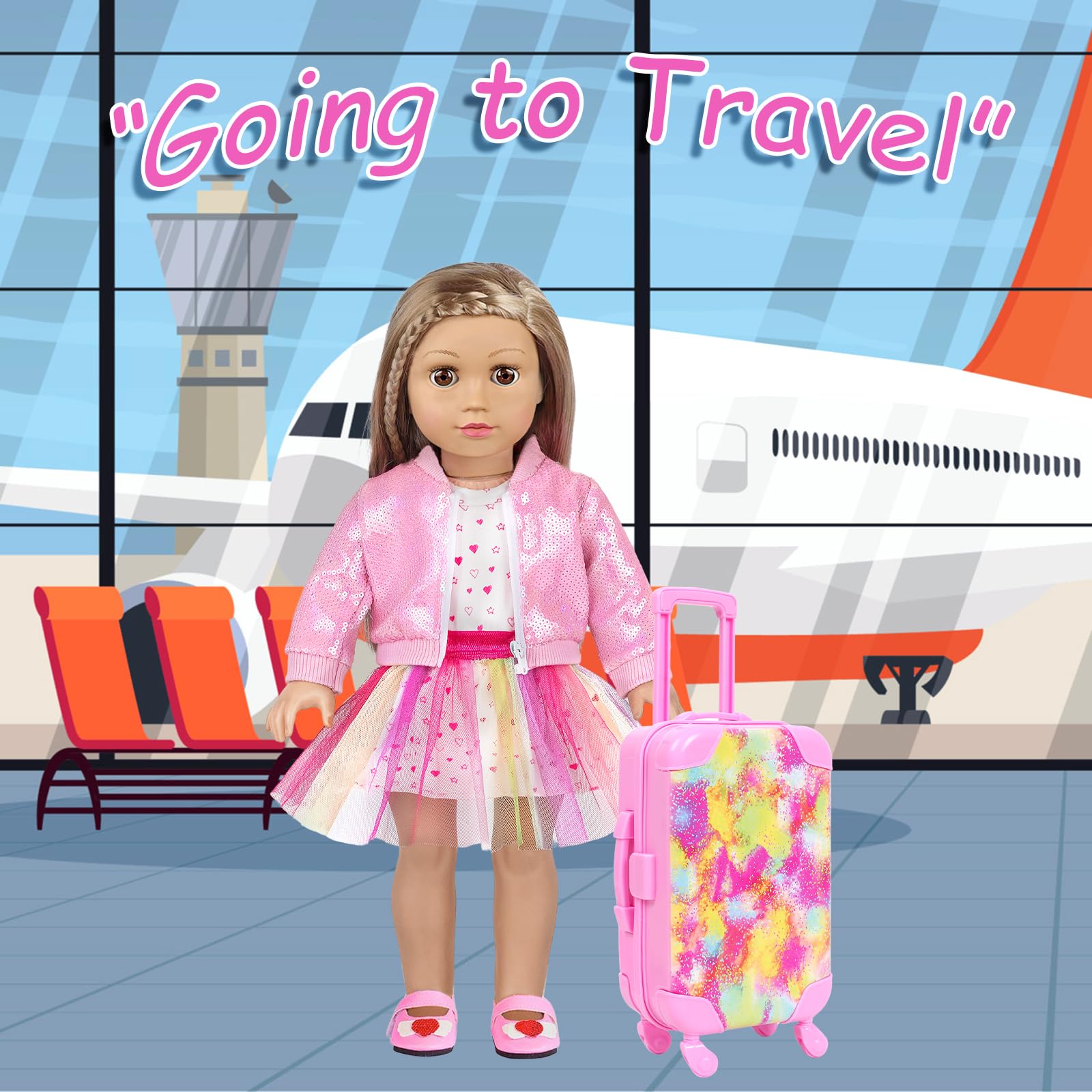 BDDOLL bracelet and blusher set enhances finishing touches in pretend fashion.
