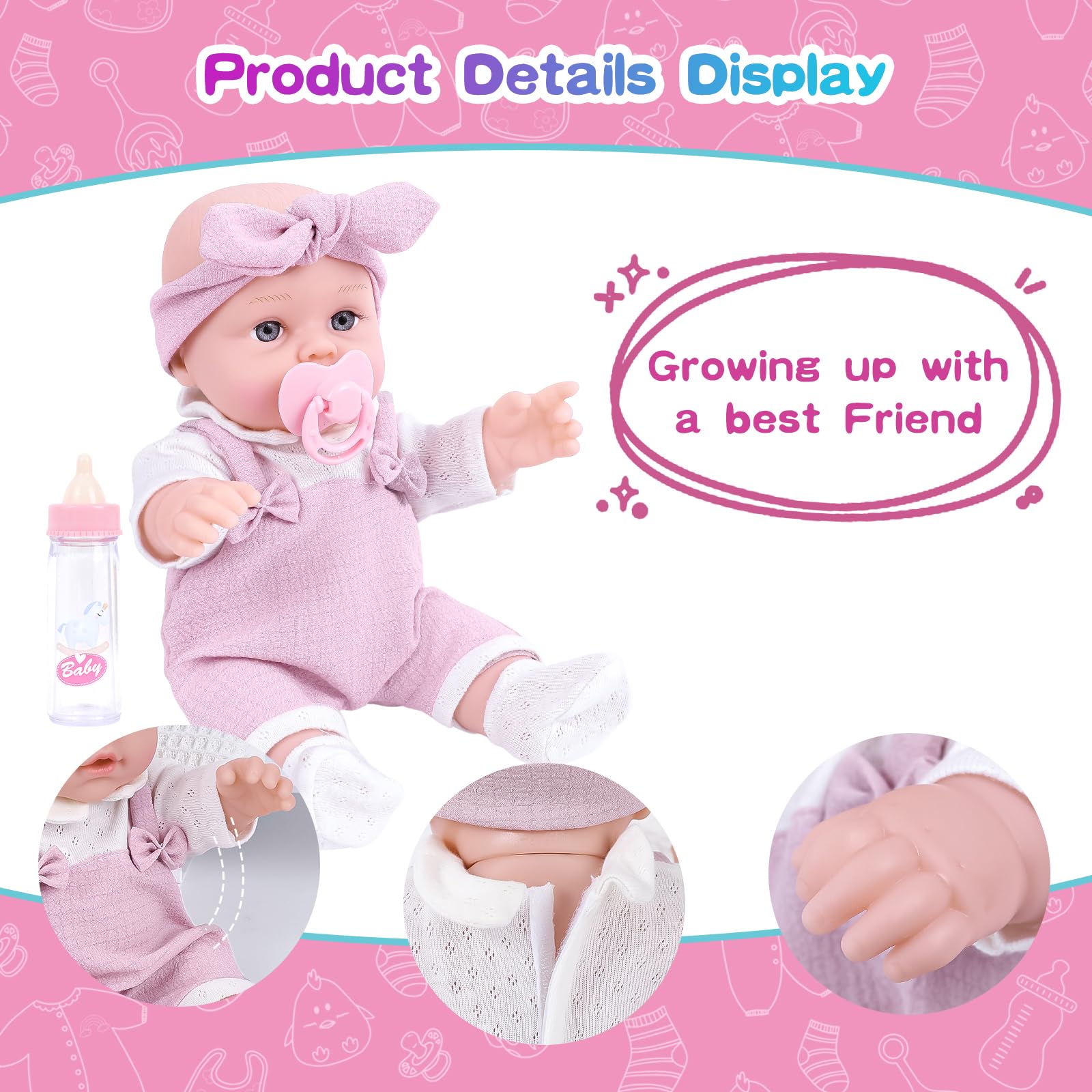 BDDOLL bottle set for feeding playtime and nurturing role-play.