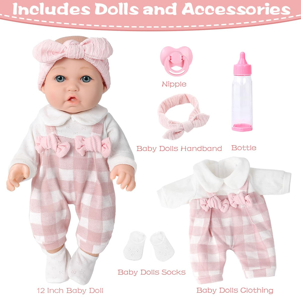 BDDOLL baby doll clothes set for dressing and care routines