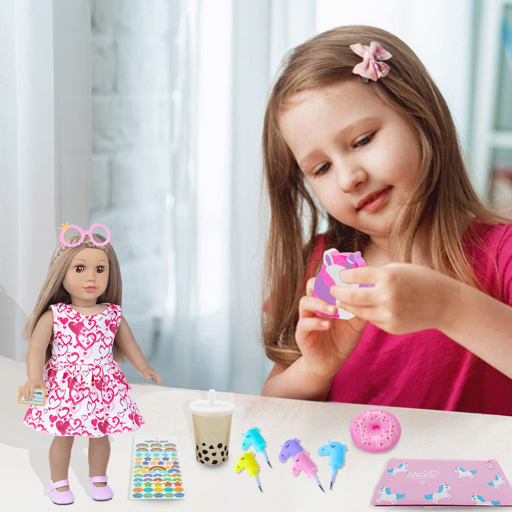 BDDOLL 25-piece school supplies set fuels imaginative learning moments.