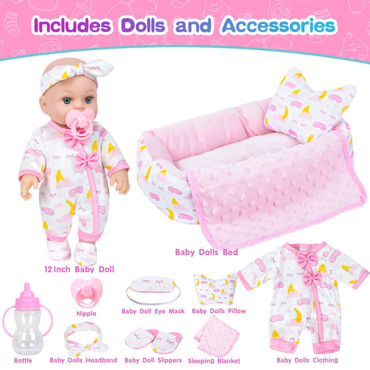 BDDOLL soft sleep bassinet bed for cozy nap moments.