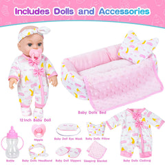 BDDOLL soft sleep bassinet bed for cozy nap moments.