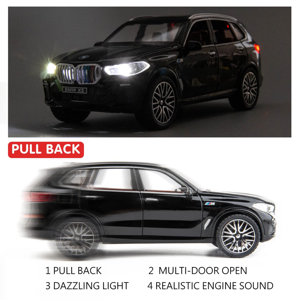BDTCTK 1:32 X5 SUV open doors invites interactive pretend play