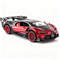 BDTCTK Bugatti Vision GT 1/32 front-angle, durable die-cast display piece for shelves.