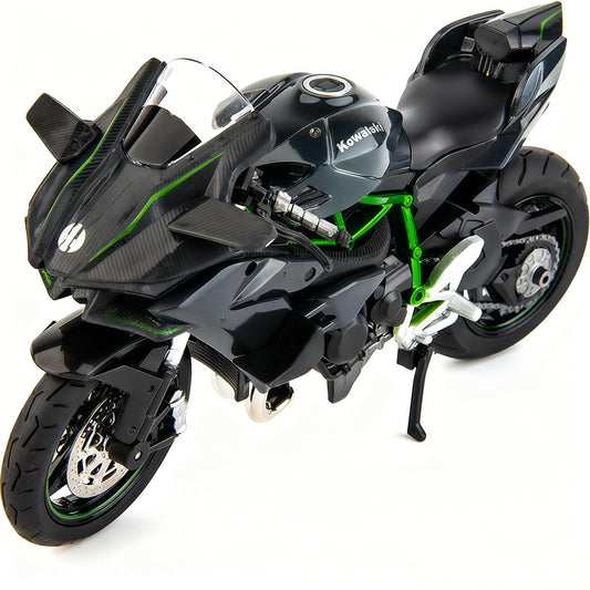 BDTCTK Ninja H2R diecast front-angle with rotating wheel for interactive play