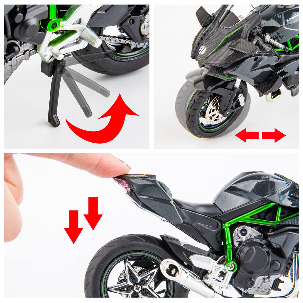 BDTCTK Ninja H2R diecast suspension detail and retractable tripod