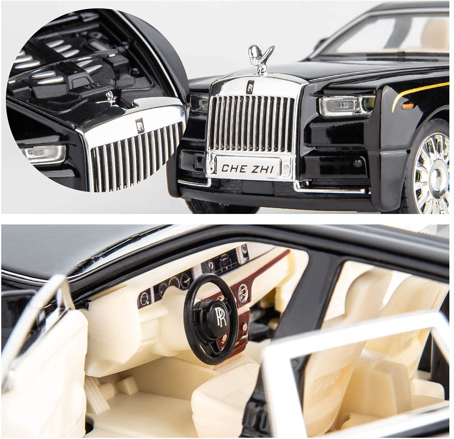 BDTCTK Rolls-Royce Phantom 1/32 wheel closeup shows tire precision