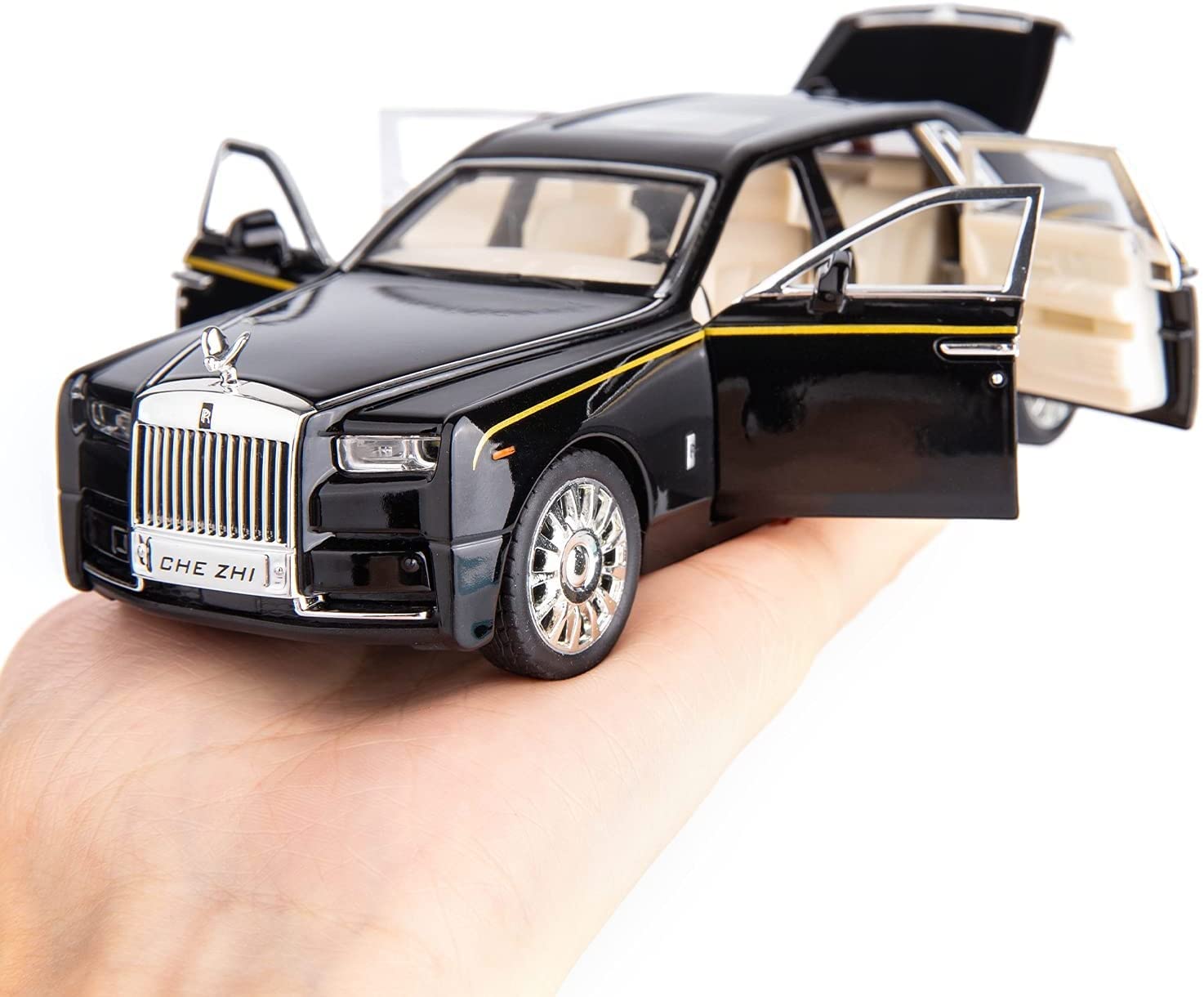 BDTCTK Rolls-Royce Phantom 1/32 rear view with headlights brightens night play