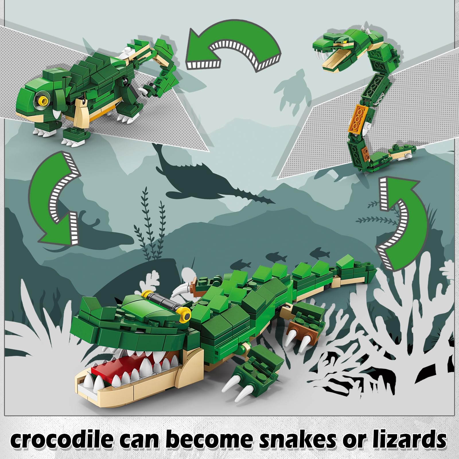 BDXEJV Creator 3-in-1 Animals forest-sea-adventures invites exploration across habitats.