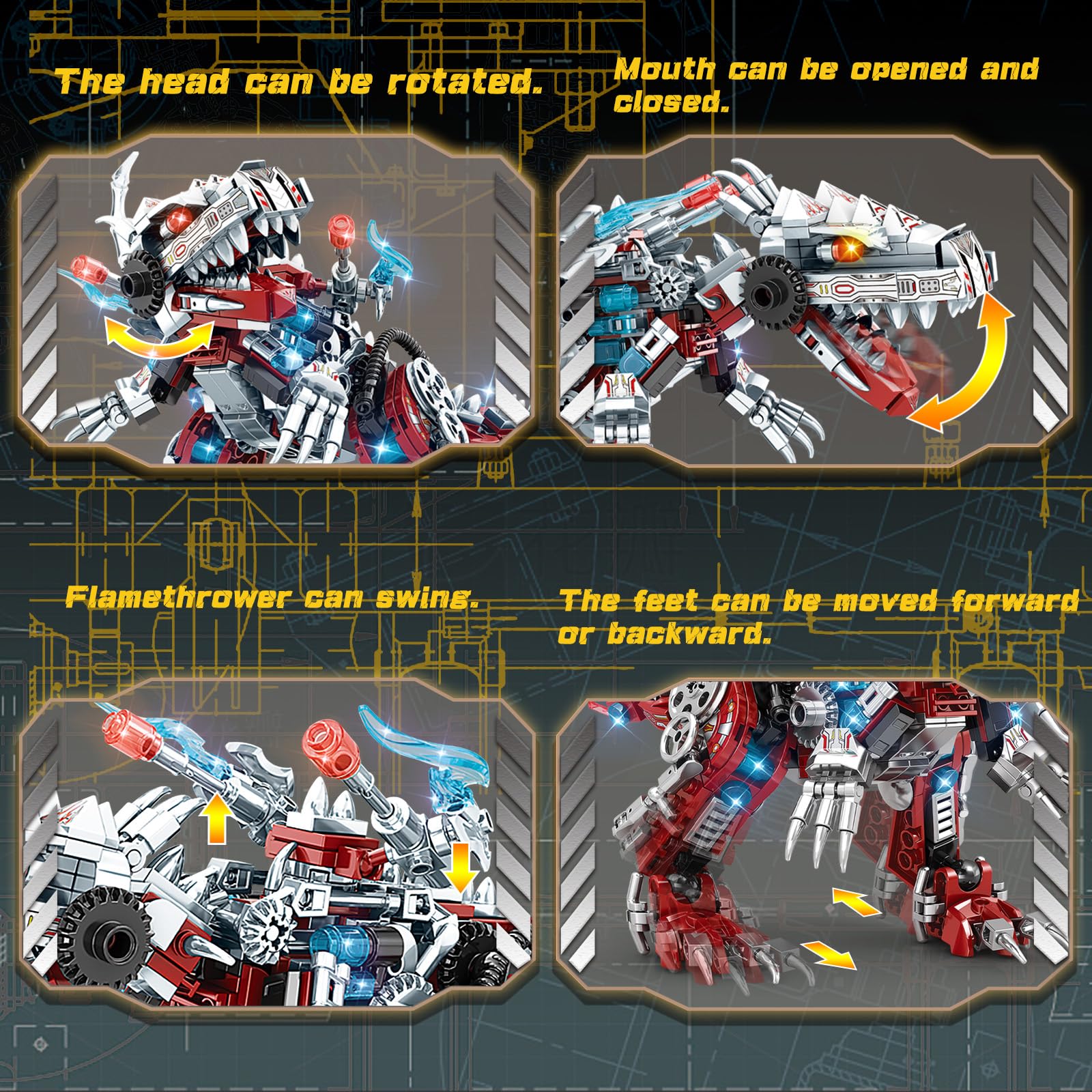 BDXEJV STEM 2-in-1 red dino detail sparks imaginative pretend play