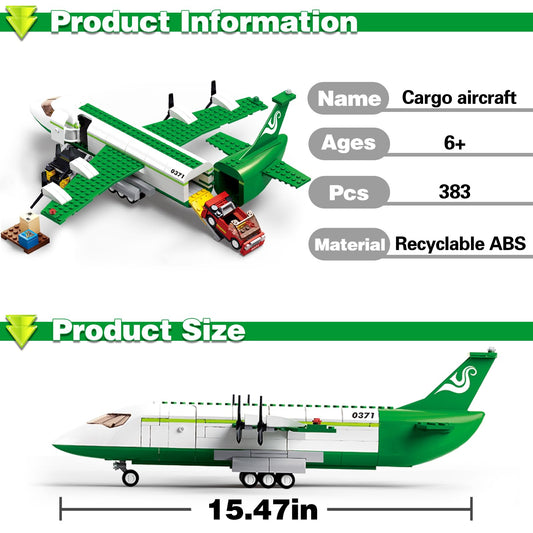 BDXEJV City Cargo Plane set car included enables realistic airport role-play.