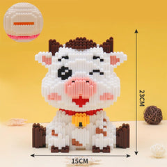 BDYDT detailed color instructions guide a step-by-step build for an impressive dairy cow model.