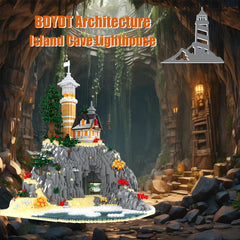 BDYDT detailed miniature house and rock cave close-up for immersive building play.