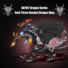 BDYDT Dragon Series Dark Three Headed Dragon King three heads ready for creative play.