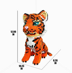 BDYDT family building tiger scene during a collaborative crafting session.