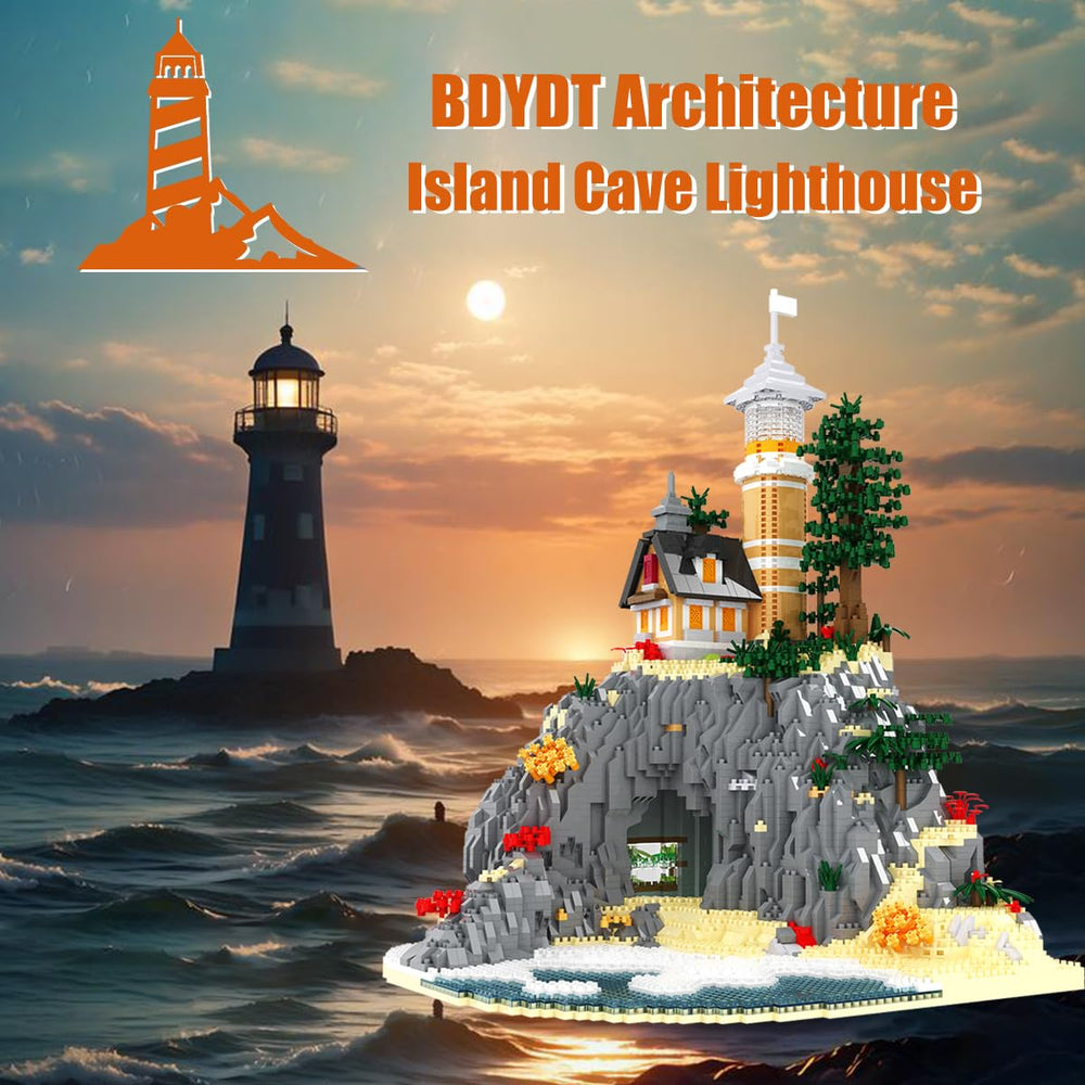 BDYDT Lighthouse tower with seaside scene for educational and decorative display.