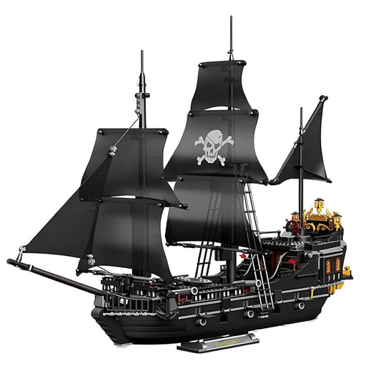 BDYDT Black Pearl pirate ship hull display for collectors and builders.