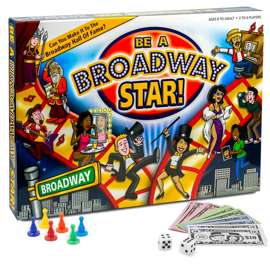 BE A BROADWAY STAR! Box front showcases bold theatre art for shelf appeal.