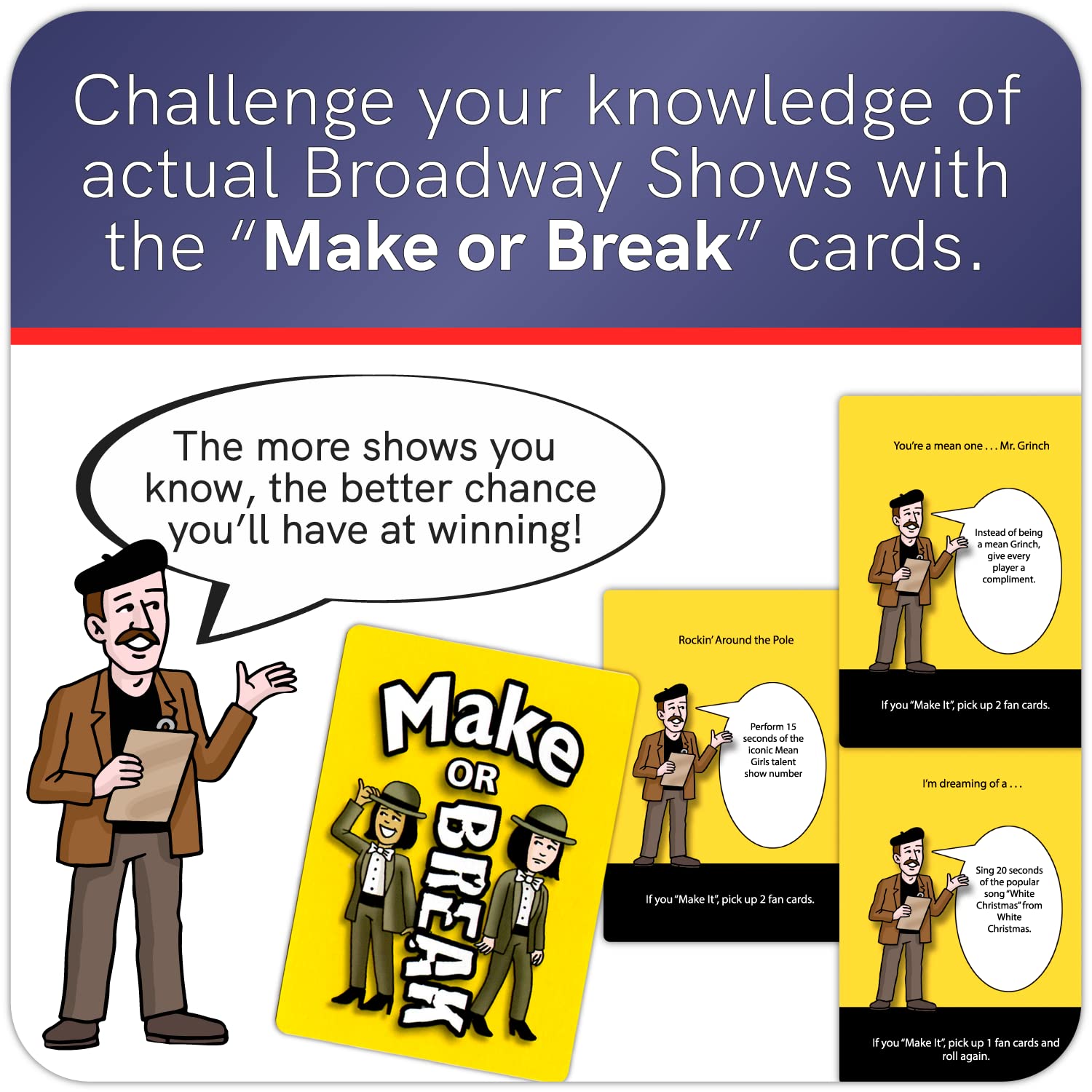BE A BROADWAY STAR! Fan scoreboard image sparks friendly competition and bragging rights.