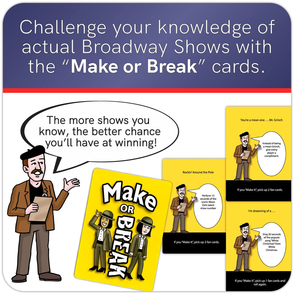BE A BROADWAY STAR! Fan scoreboard image sparks friendly competition and bragging rights.