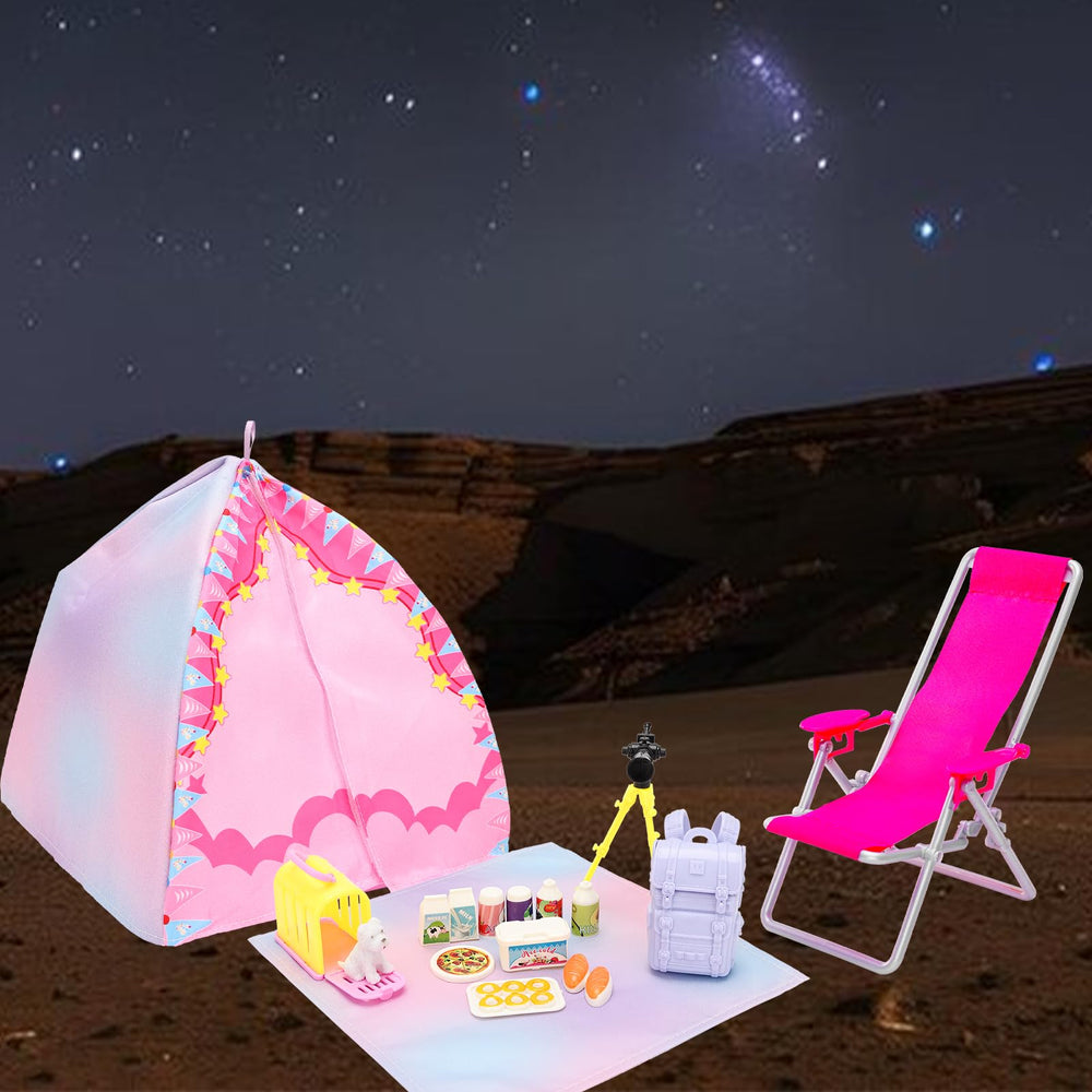 BEABARZA dog and cage enrich pet-friendly pretend camping scenarios.