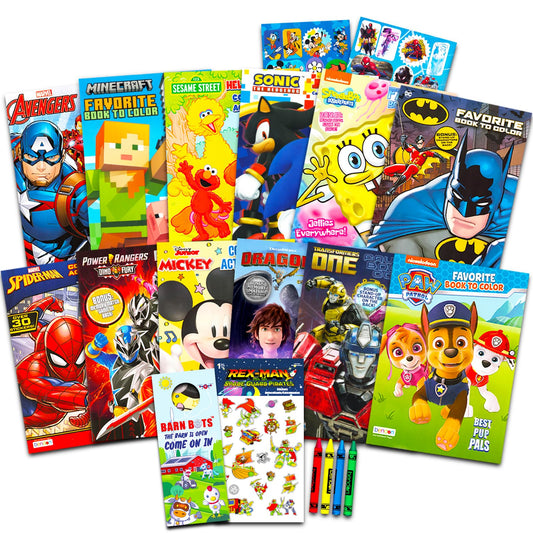 Beach Kids 12-book coloring set cover—great for home creativity and on-the-go entertainment.