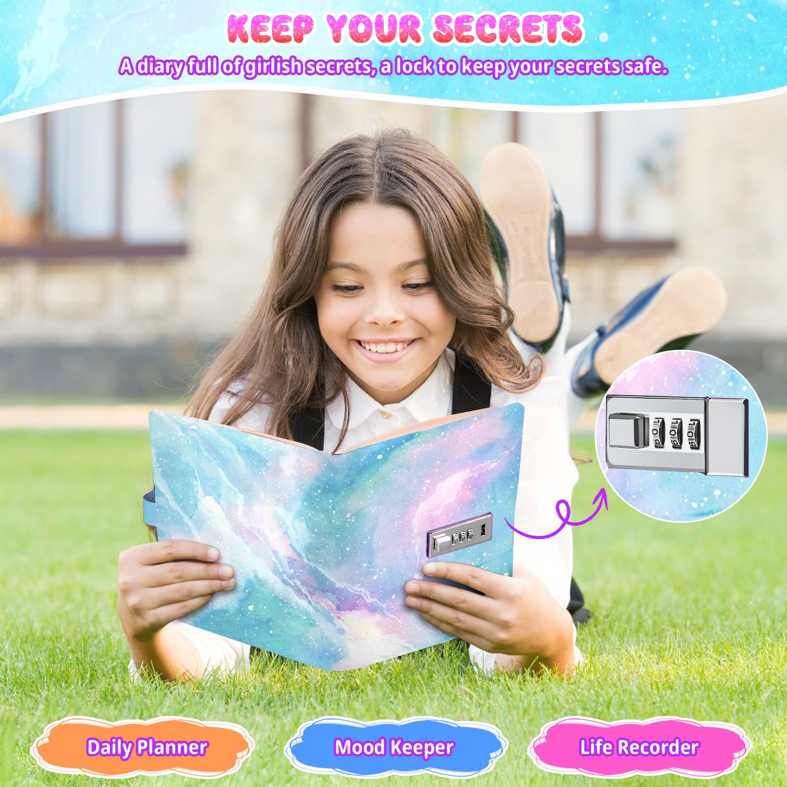 Beadsky Diary includes gel pen for immediate writing.