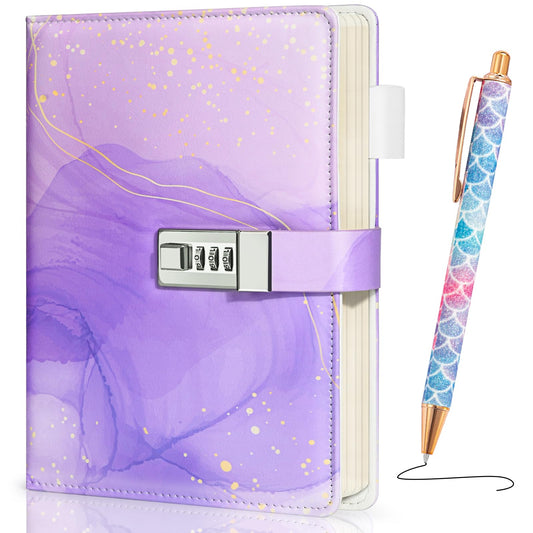 Beadsky Diary with Lock cover close-up shows sturdy hardware for private journaling