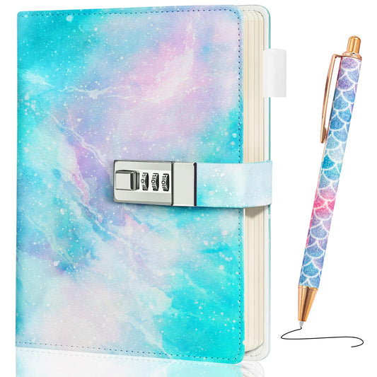 Beadsky Diary with Lock cover close-up highlighting secure privacy for personal notes.