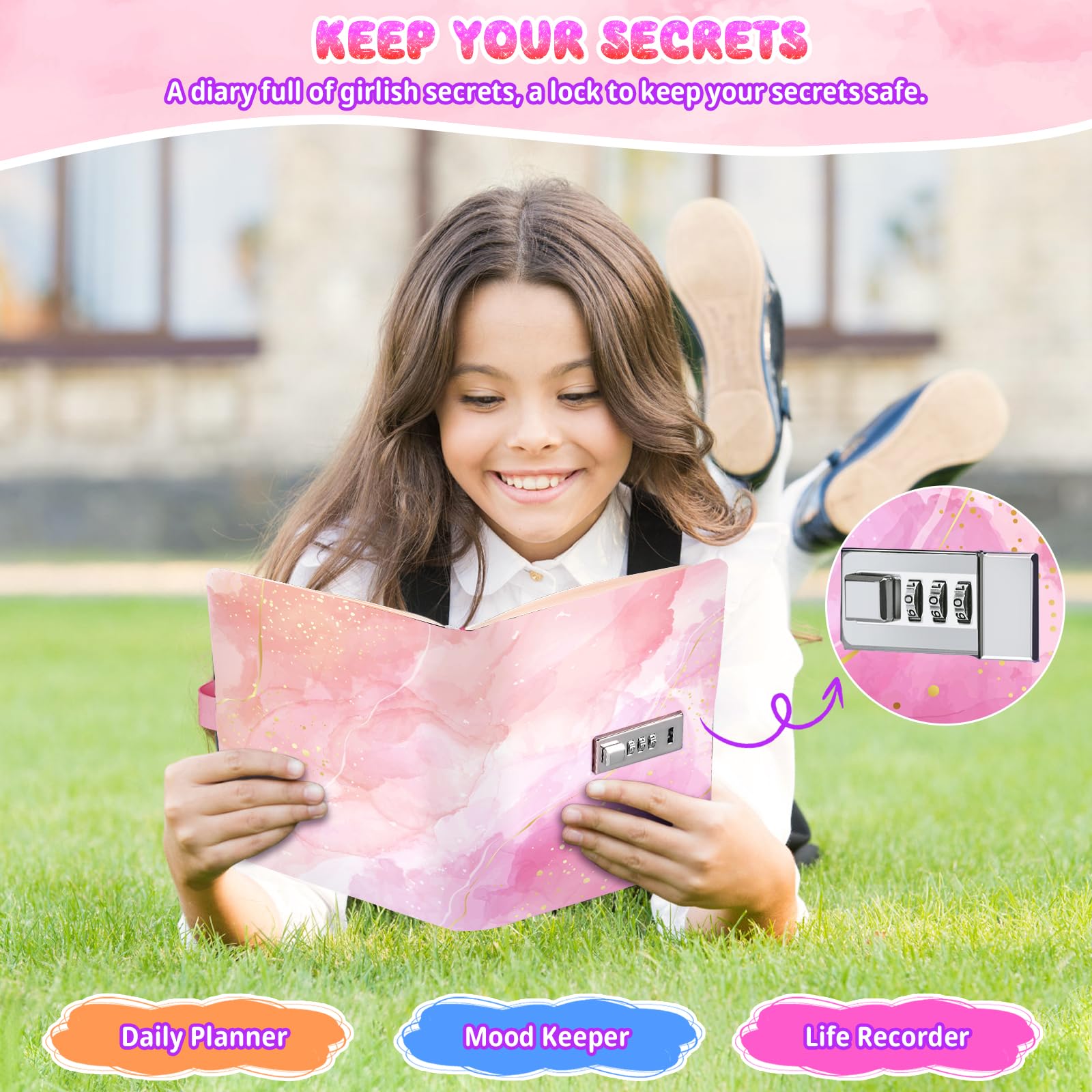 Beadsky Diary includes pen in loop for immediate writing.