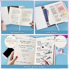 Beadsky diary includes a pen for immediate journaling