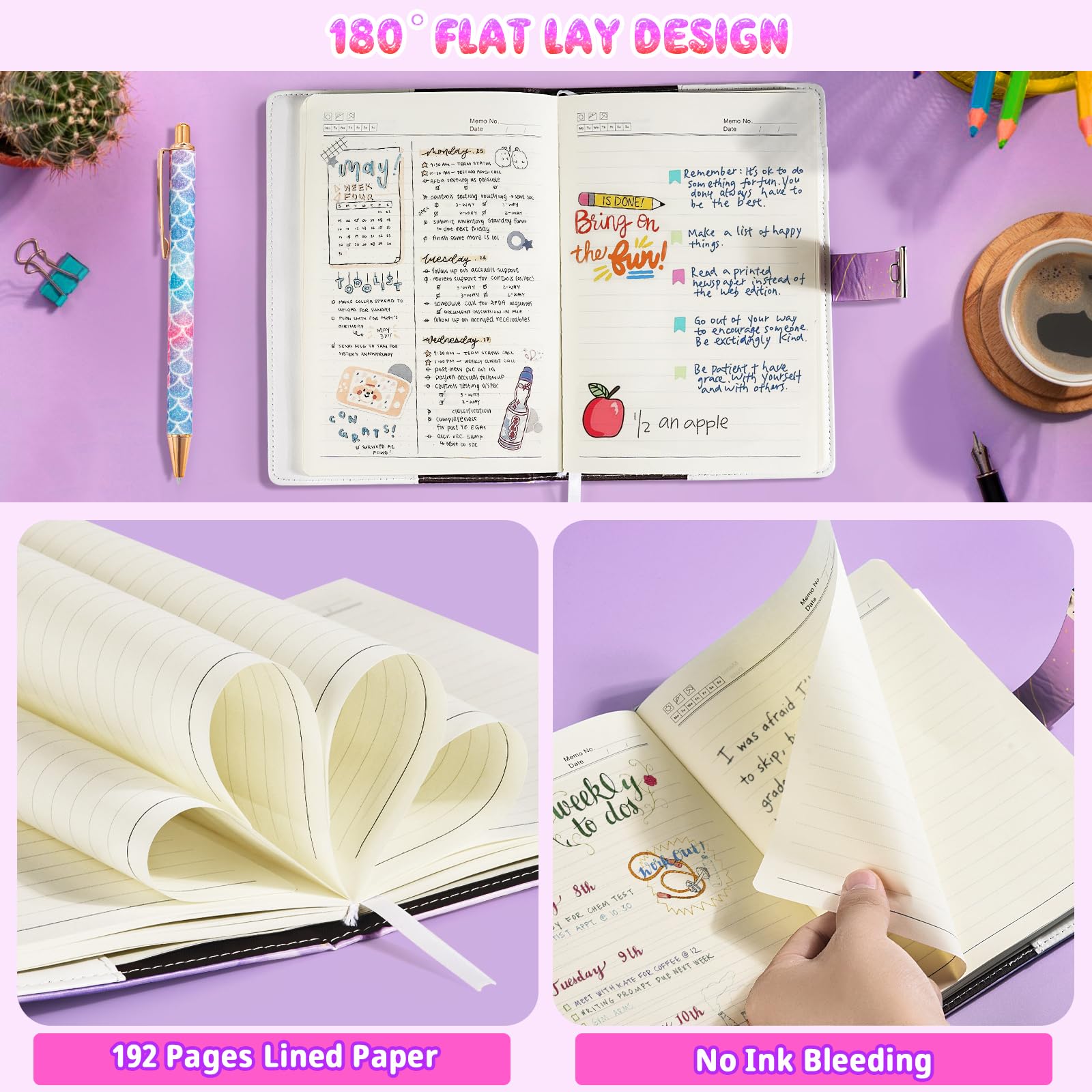 Beadsky Diary weather and date layout guides daily entries neatly