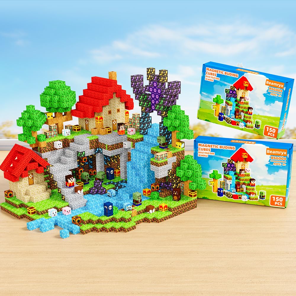 Beamryx magnetic blocks in action encourages cooperative play and sharing.