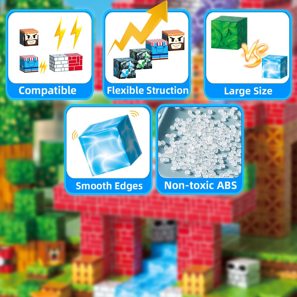 Beamryx magnetic blocks house pieces — supports multi-piece construction and spatial planning for growing builders.