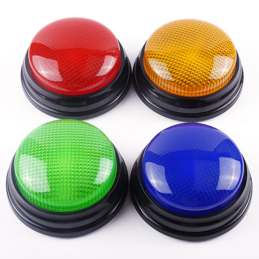 Bean Lieve 4-pack game buzzers front view for quick quiz rounds and family fun.