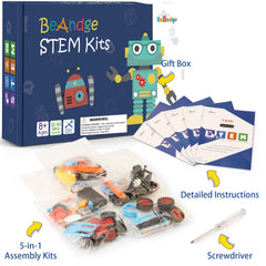 BeAndge kids building a wind car, hands-on STEM activity.