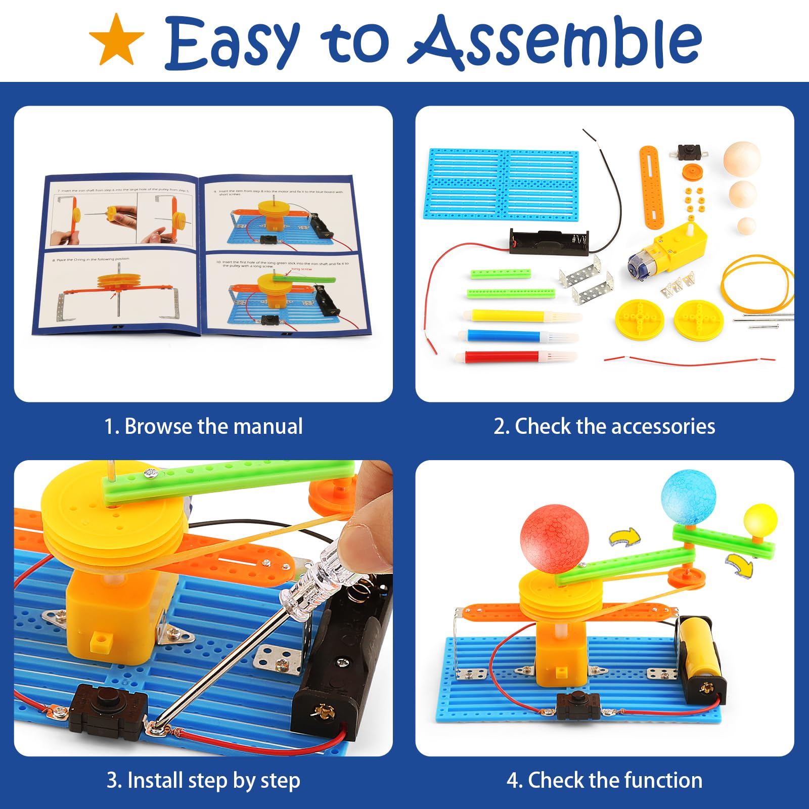 BeAndge kids assembling the STEM kit during guided learning