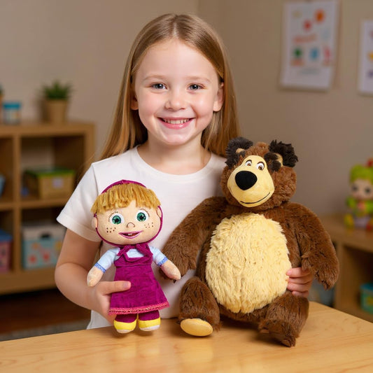 Bear 15-inch plush close-up, durable stitching for lasting play.