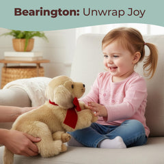 Bearington Baxter lifelike face invites gentle storytelling during bedtime routines.