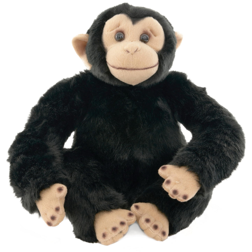 Bearington Bing plush monkey face close-up, ultra-soft fur for comforting hugs