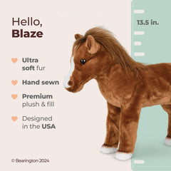 Bearington Blaze's ultra-soft brown fur invites cozy moments.