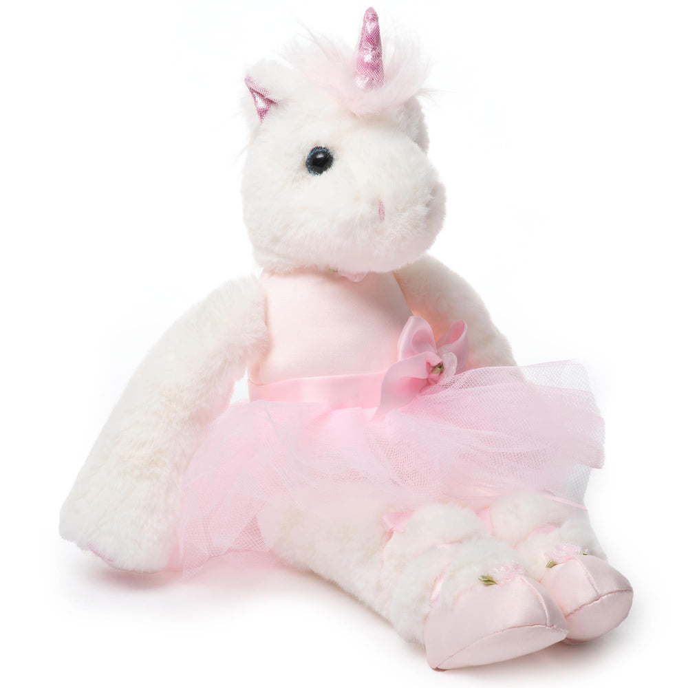 Bearington Collection Unicorn Dreamer in pink tutu for imaginative play and ballet-themed fun