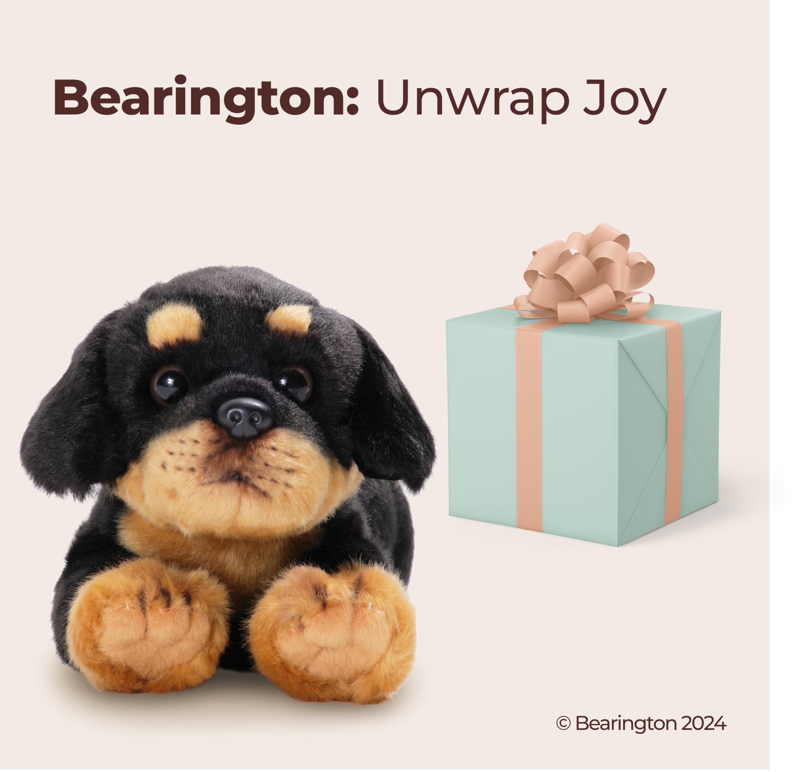 Bearington Collection Gunner plush in gift-ready packaging for a thoughtful present