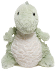 Bearington Rex 12-inch dinosaur plush, cuddly bedtime buddy.