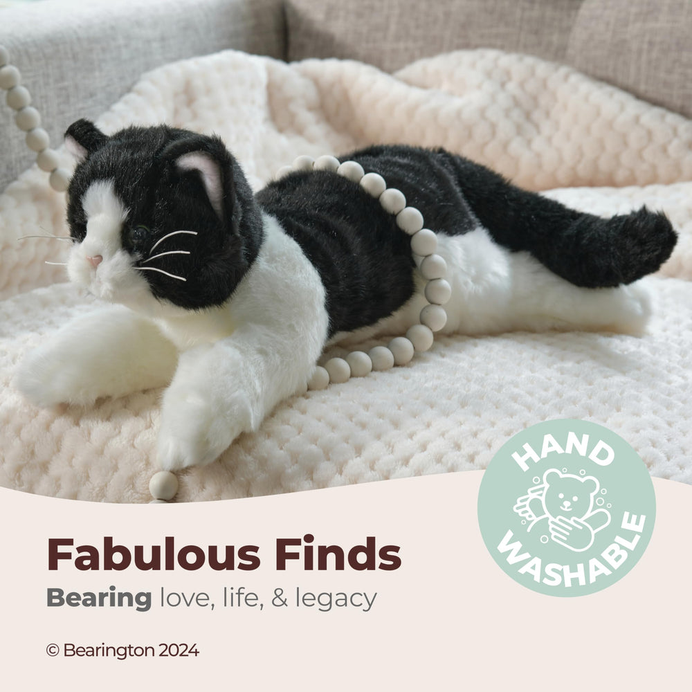 Bearington Domino sleeping plush, perfect for bedtime cuddles.