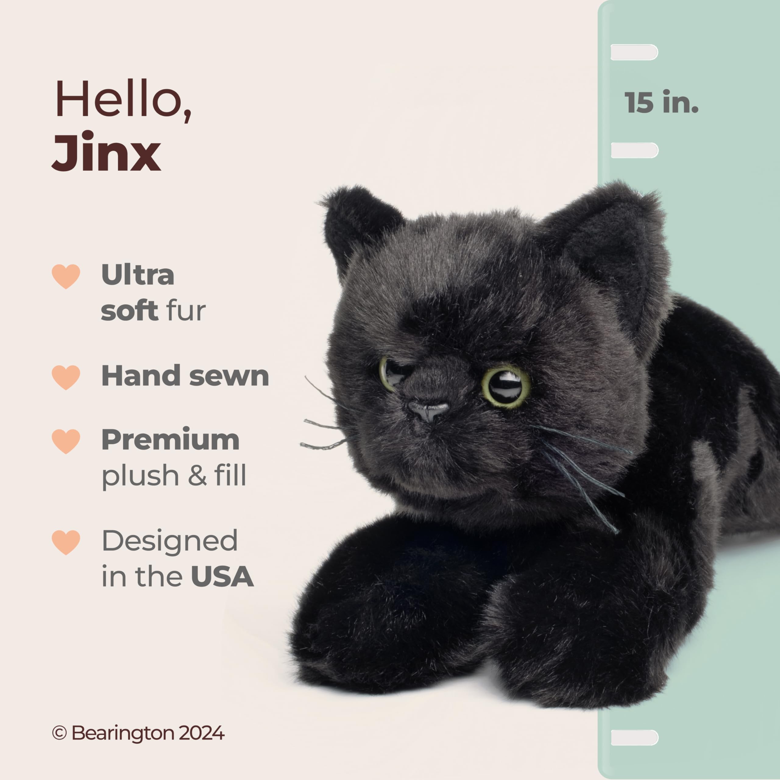 Soft plush fur details enhance cuddling and pretend-cat adventures.